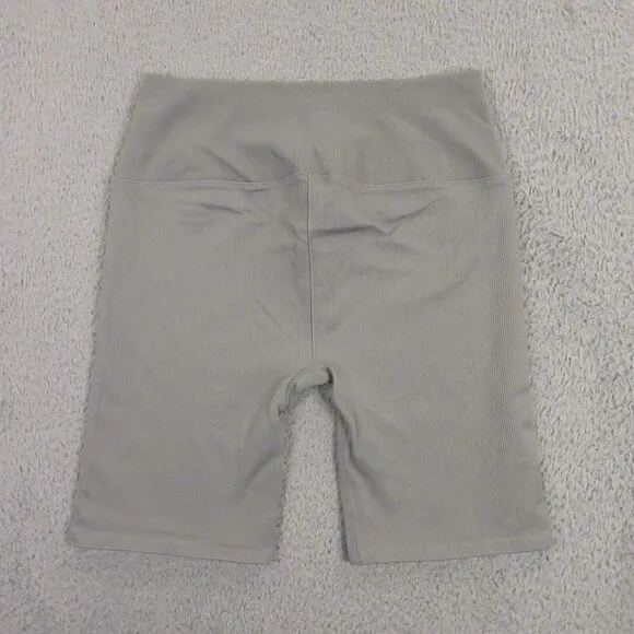Alo 5&quot; Seamless Ribbed Favorite‎ Biker Shorts Womens Medium Seamless Stretch