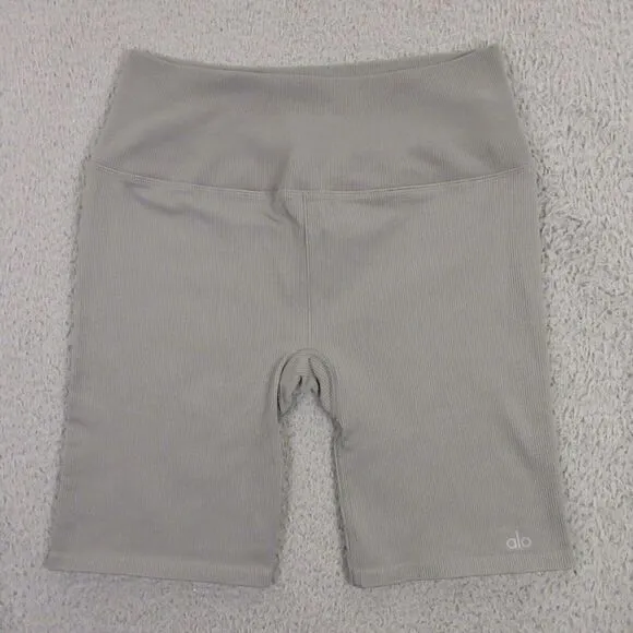 Alo 5&quot; Seamless Ribbed Favorite‎ Biker Shorts Womens Medium Seamless Stretch