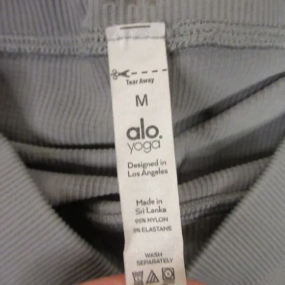 Alo 5&quot; Seamless Ribbed Favorite‎ Biker Shorts Womens Medium Seamless Stretch