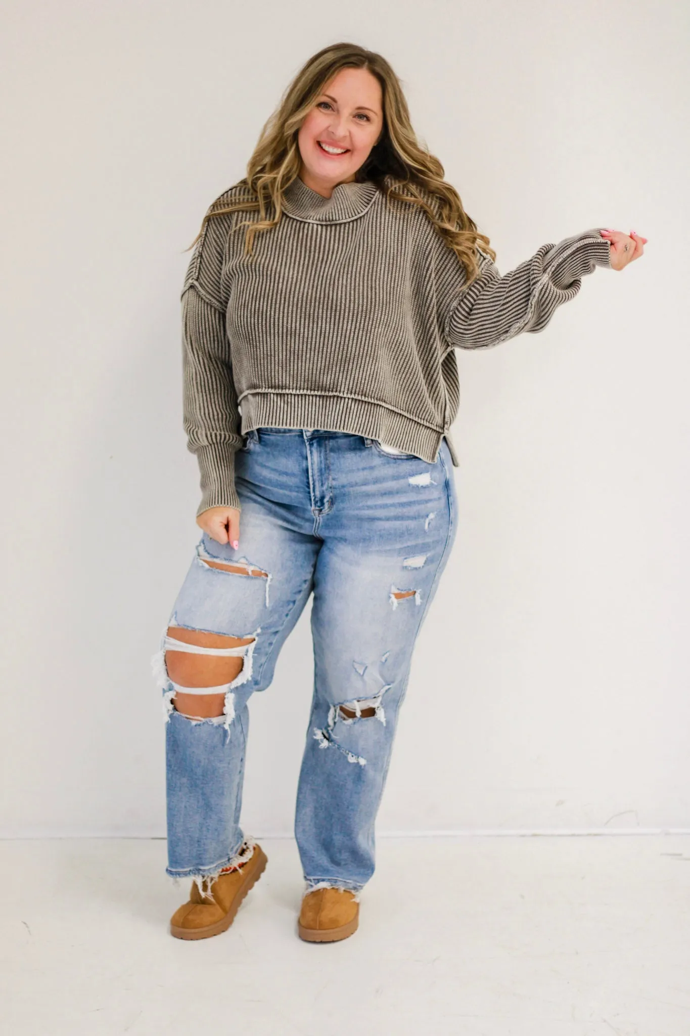 Always Get My Way Oversized Sweater in Mocha