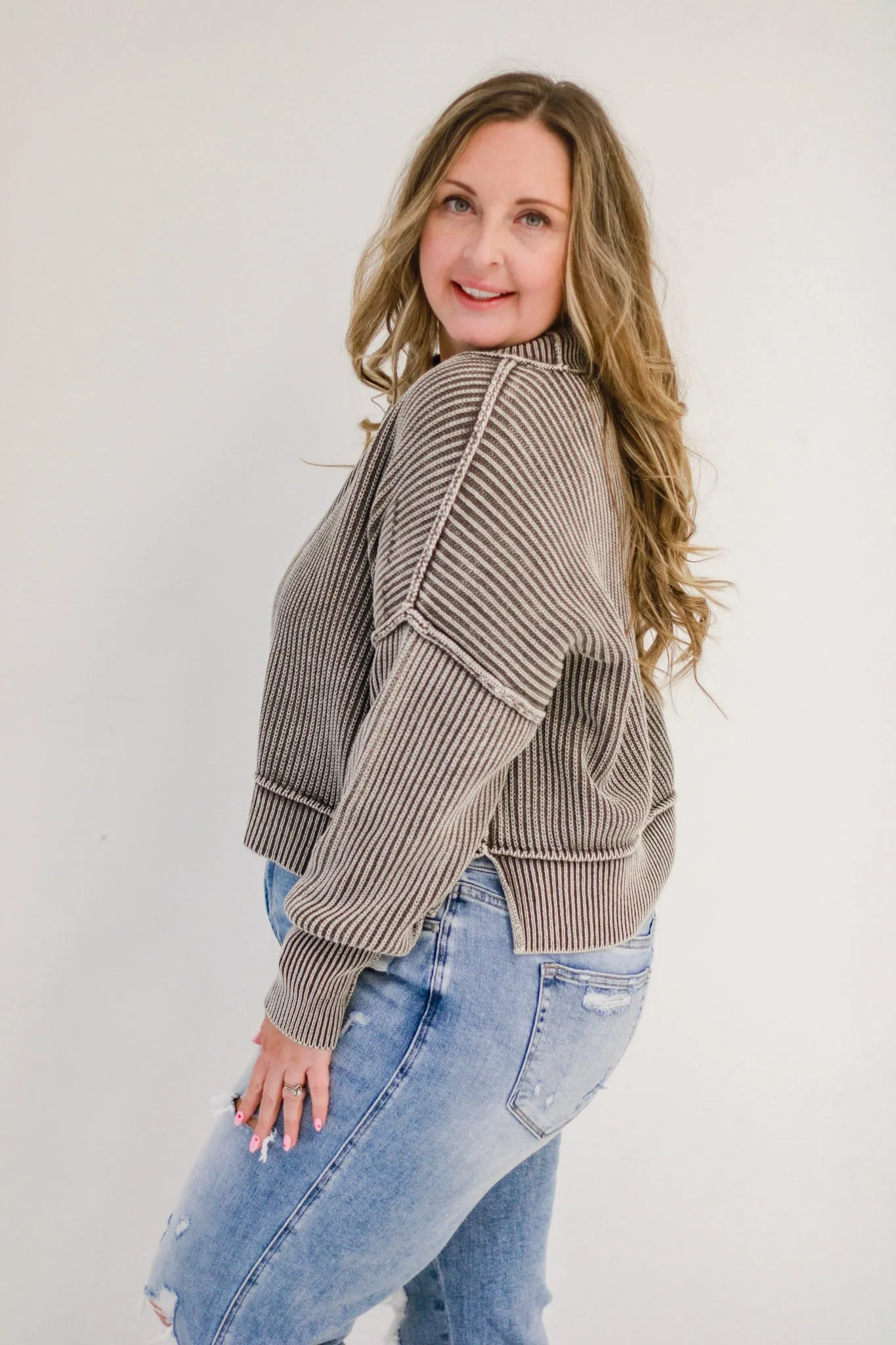 Always Get My Way Oversized Sweater in Mocha