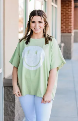 Always Something to Smile About Tee in Sage