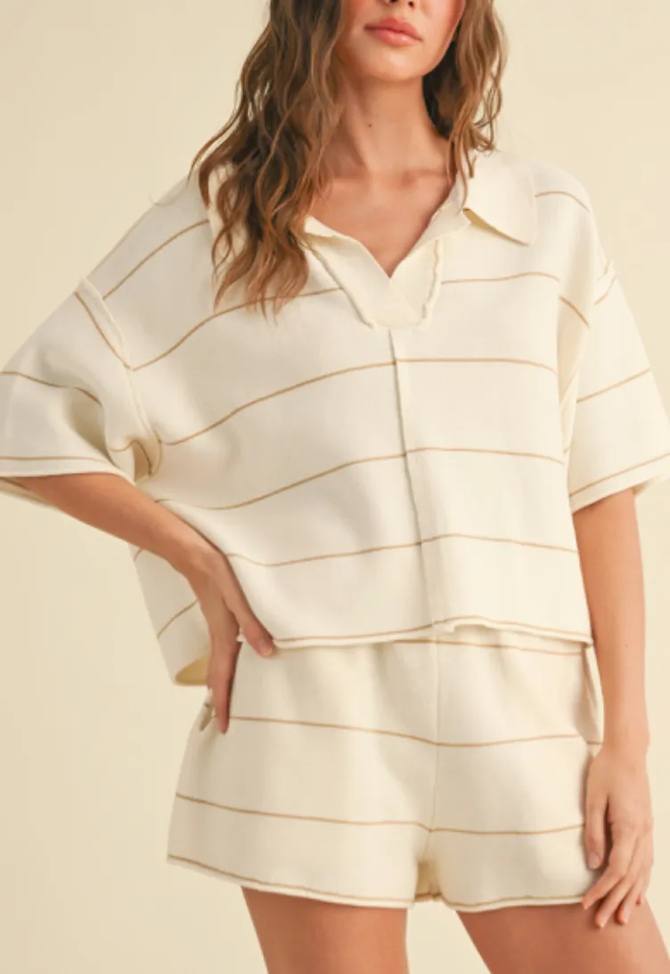 Aly Knitted Collar Top