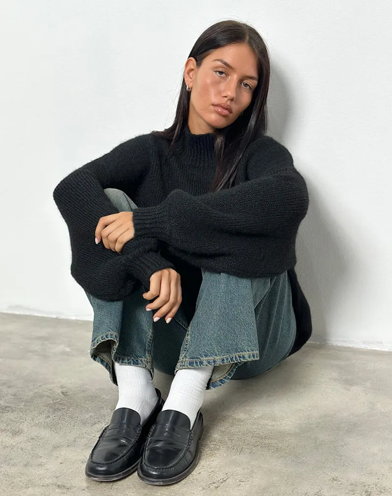 Amato Oversized Jumper in Black