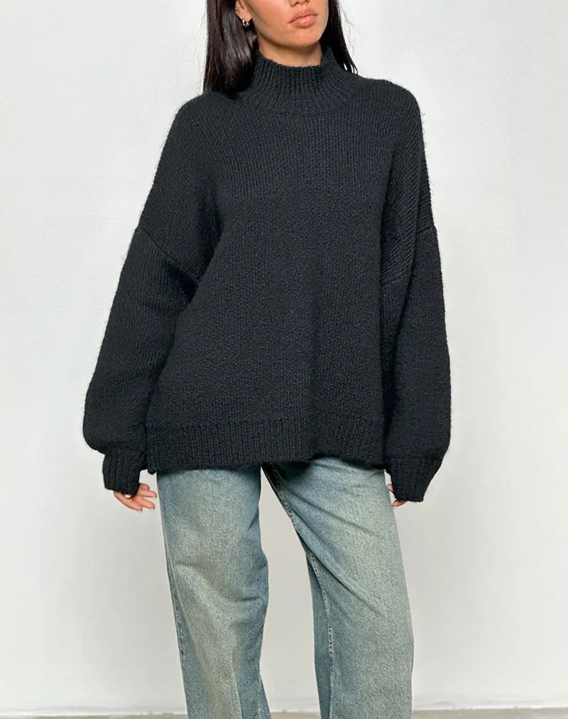Amato Oversized Jumper in Black