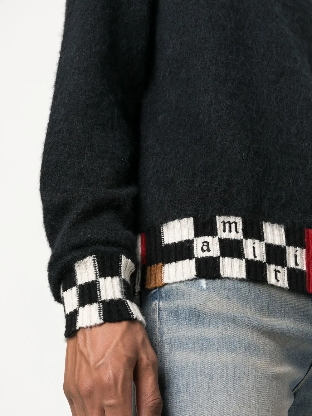 AMIRI logo-detail crew-neck jumper