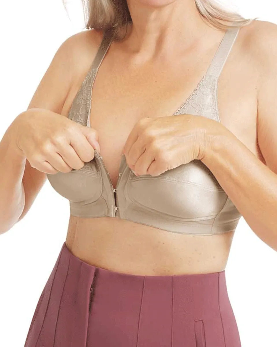 Amoena Nancy Wire-Free Front Closure Bra - Light Nude