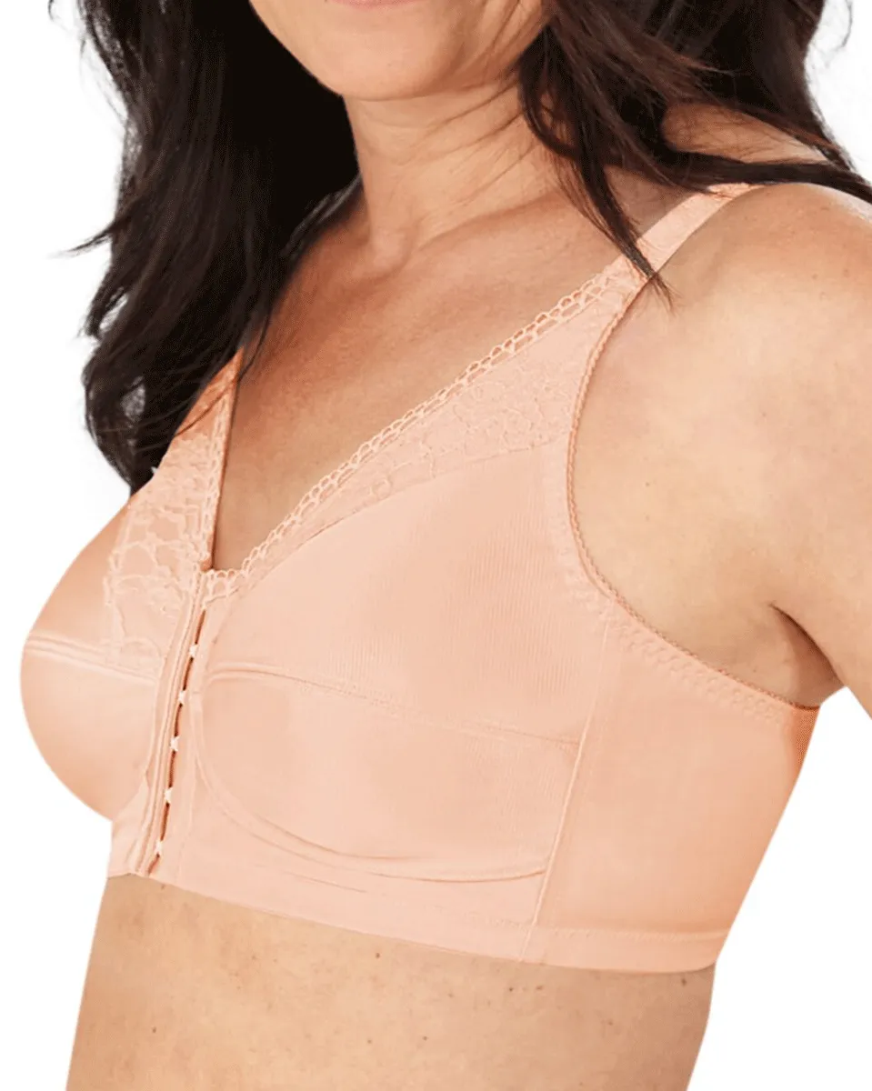 Amoena Nancy Wire-Free Front Closure Bra - Rose Nude