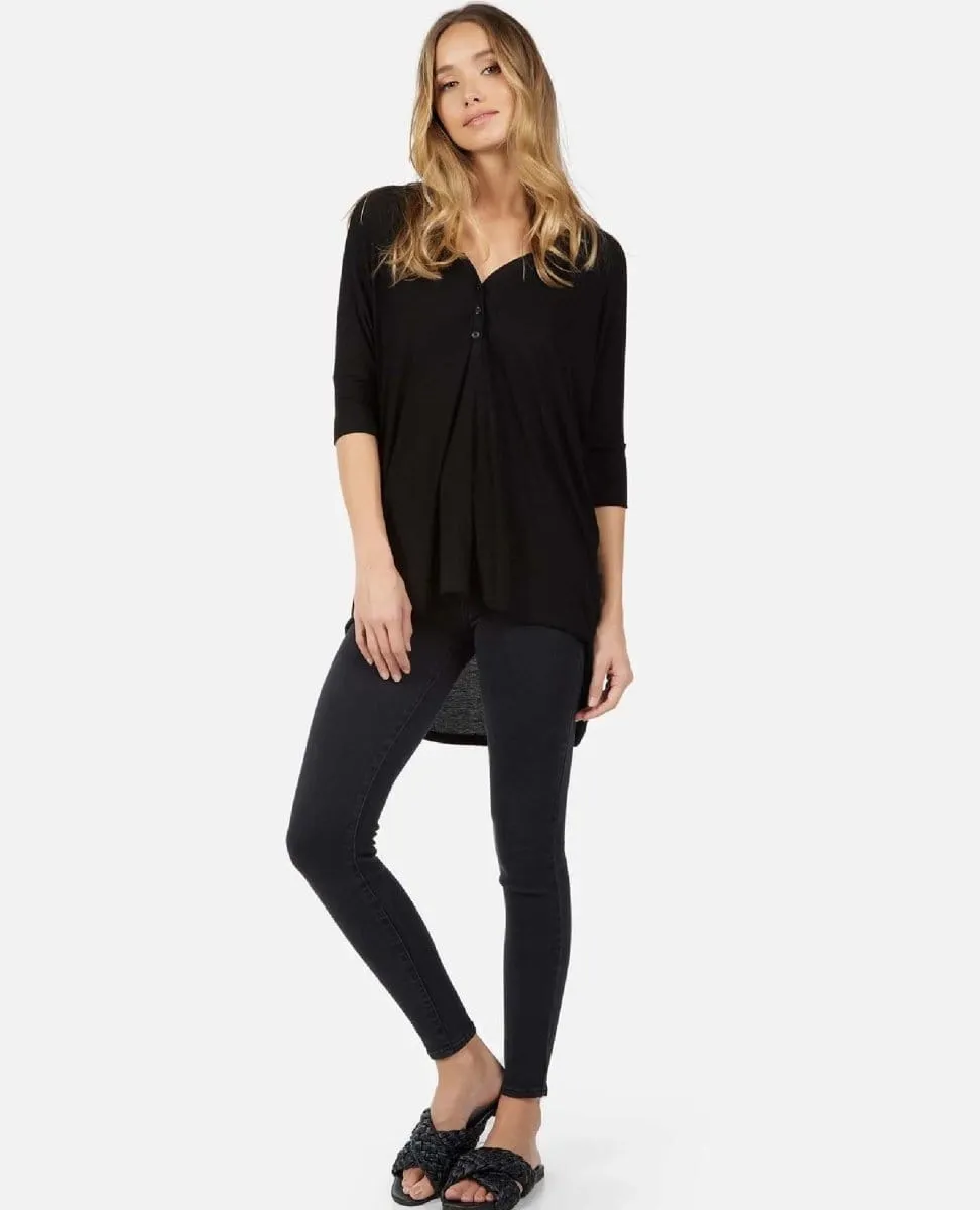 Amos Rib Oversized Tee Black