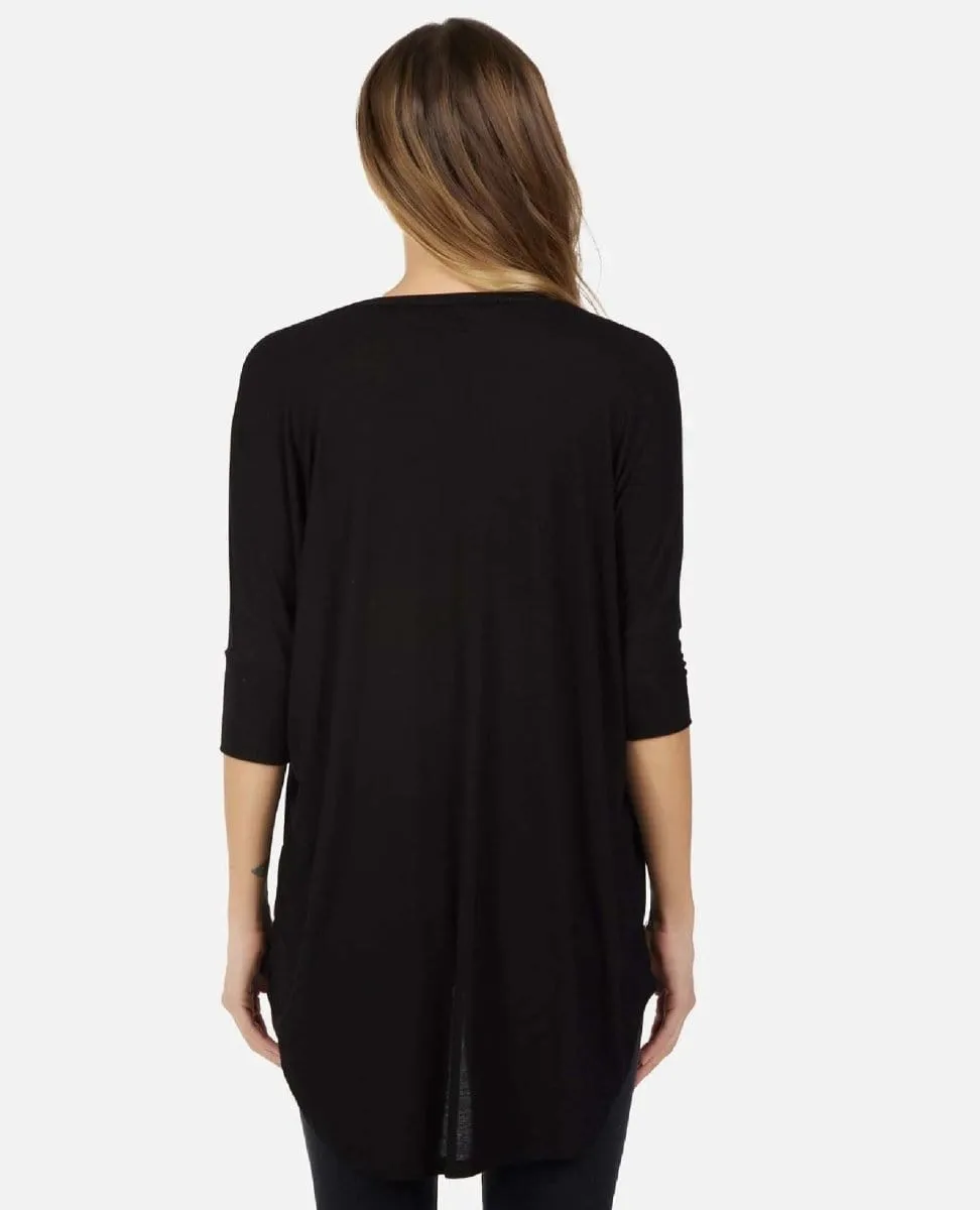 Amos Rib Oversized Tee Black