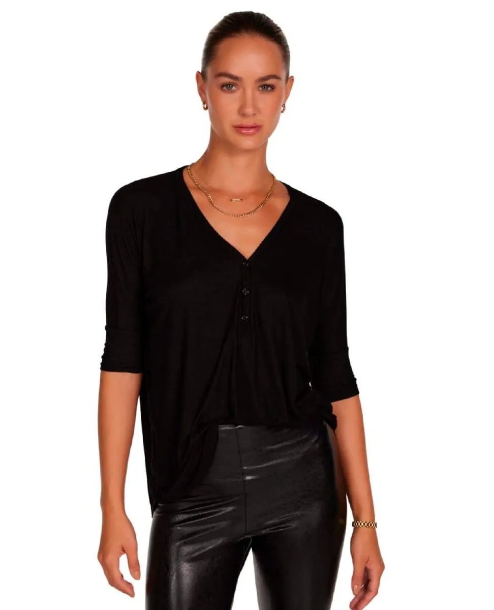 Amos Rib Oversized Tee Black