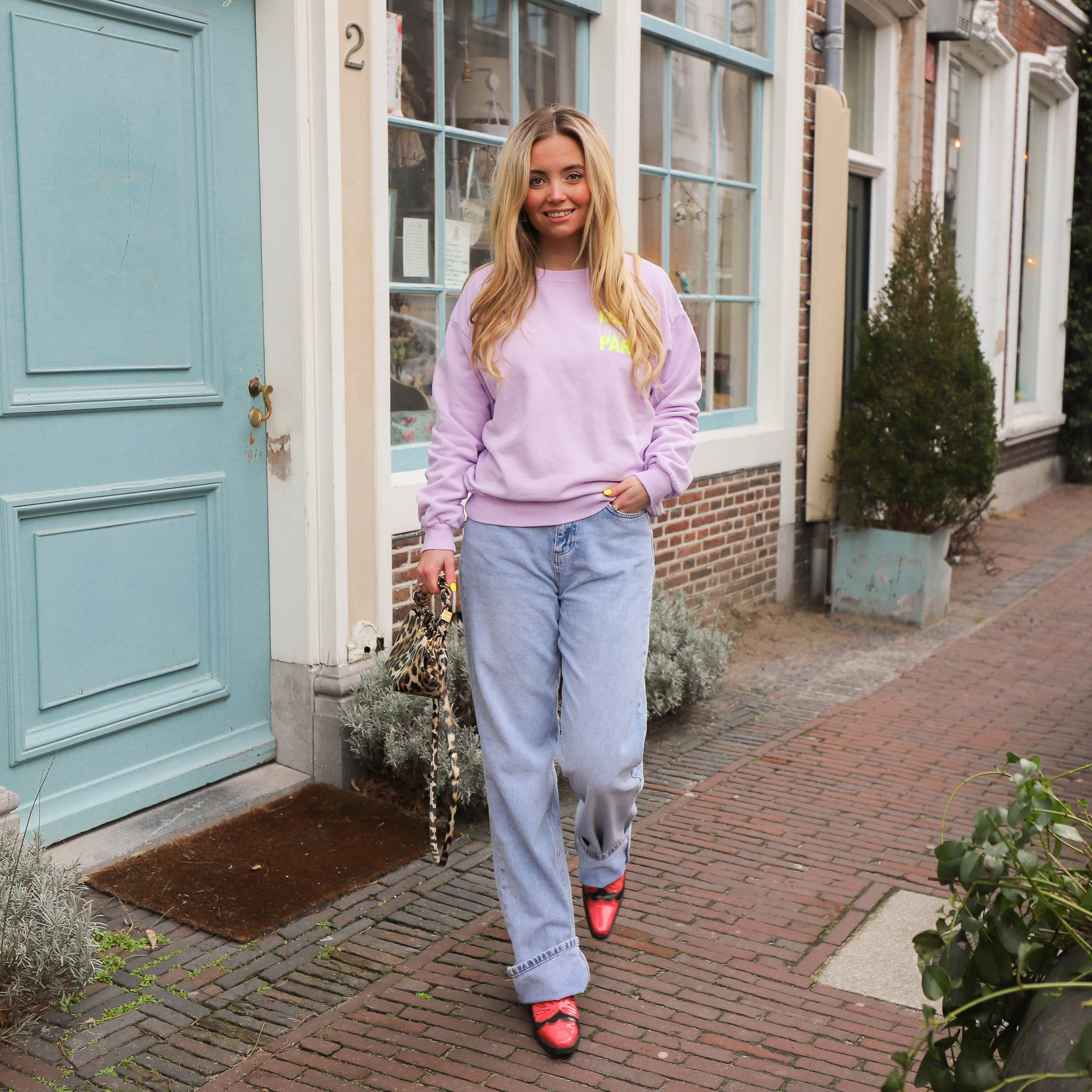 Amour sweater lila