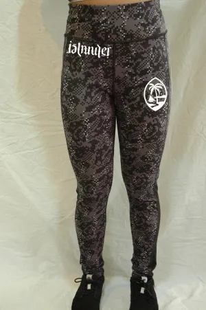 AN ISLANDER PALM DIGI CAMO YOGA PANTS