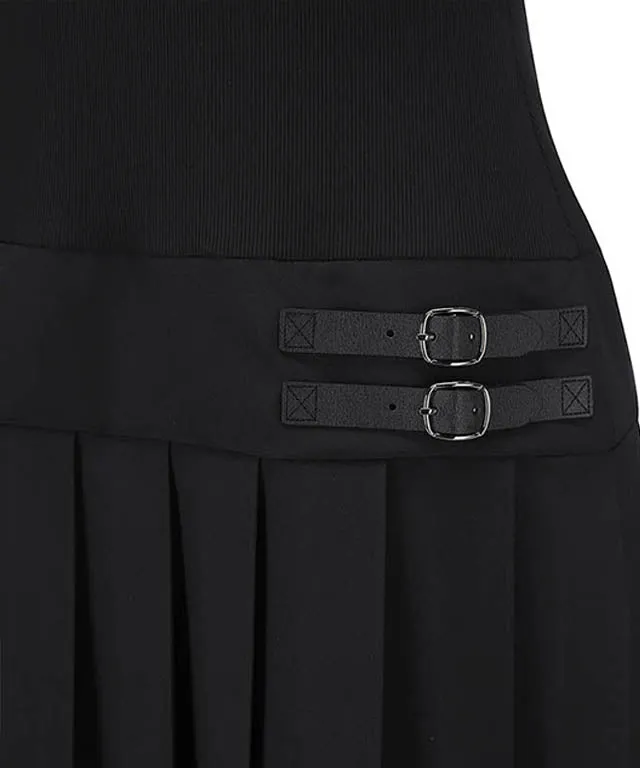 ANEW Golf: Women's Ribbed Pleated Block Bress - Black