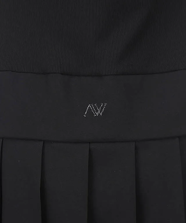 ANEW Golf: Women's Ribbed Pleated Block Bress - Black