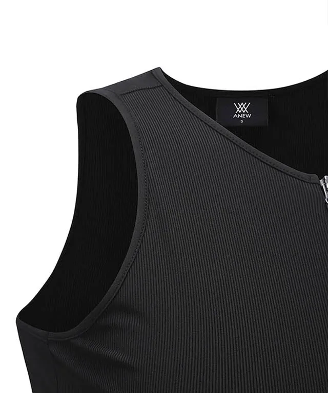 ANEW Golf: Women's Ribbed Pleated Block Bress - Black
