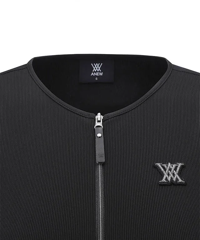 ANEW Golf: Women's Ribbed Pleated Block Bress - Black