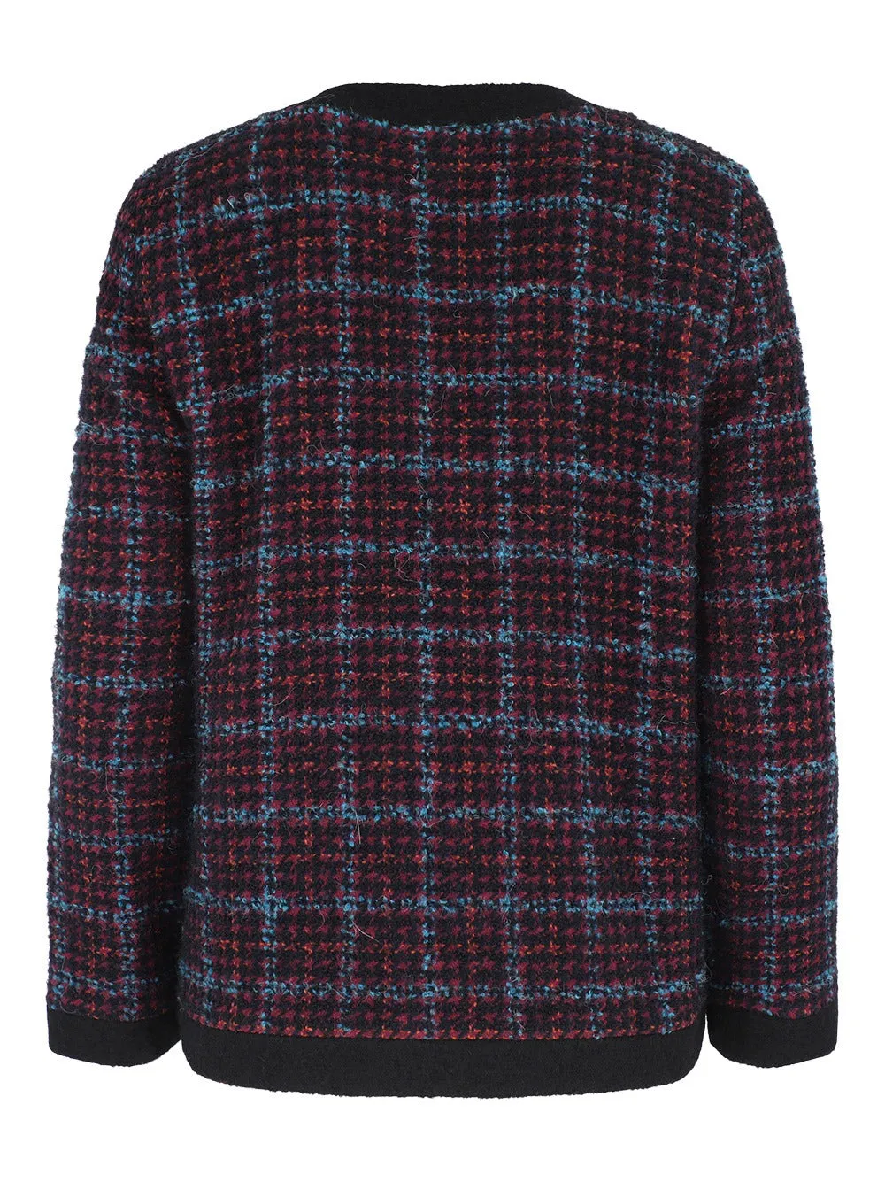 Anine Bing Lydia Jacket Blue/Red Tweed Multi
