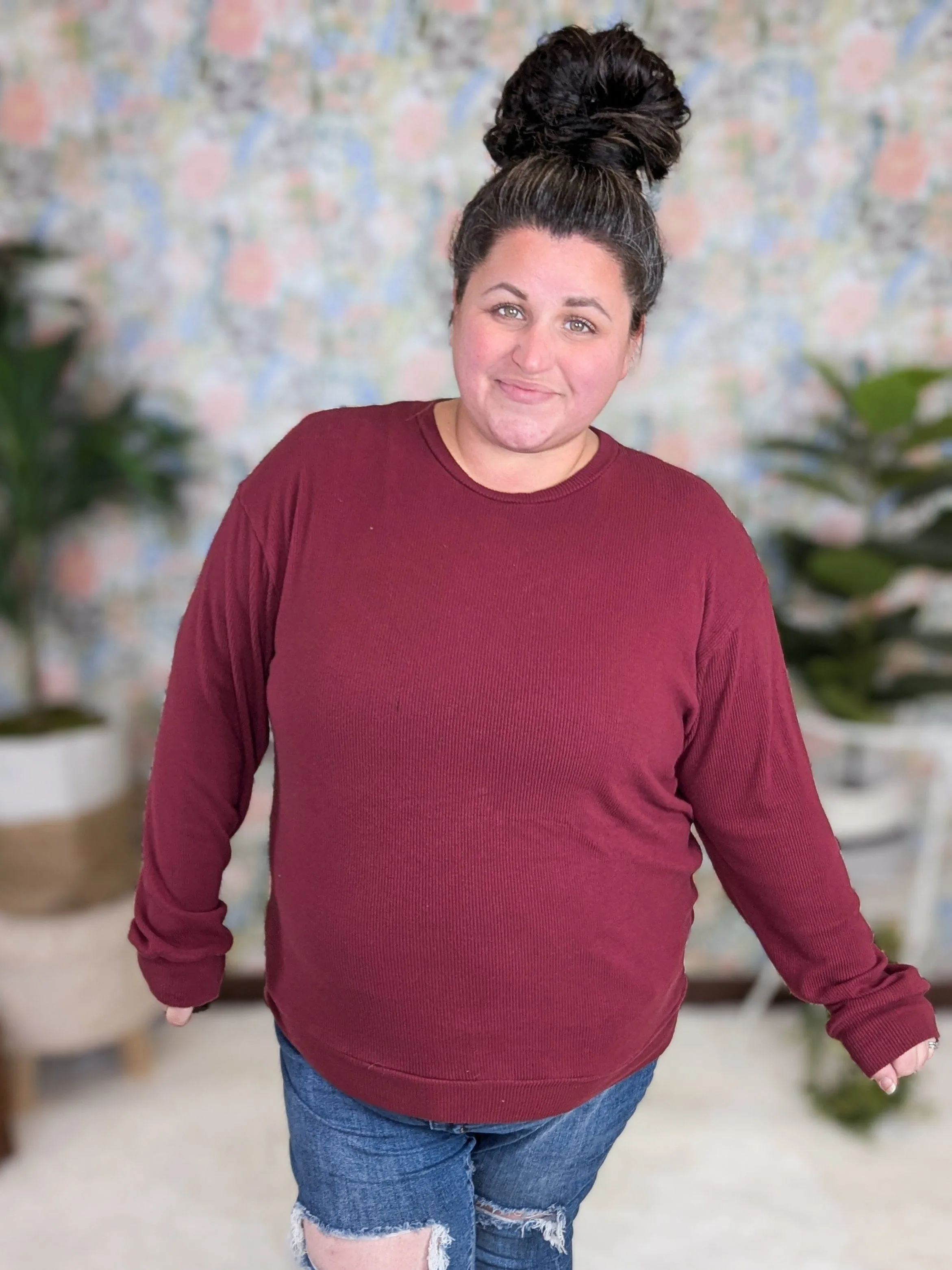 Annie Brushed Ribbed Premium Pullover Top (7 colors!)