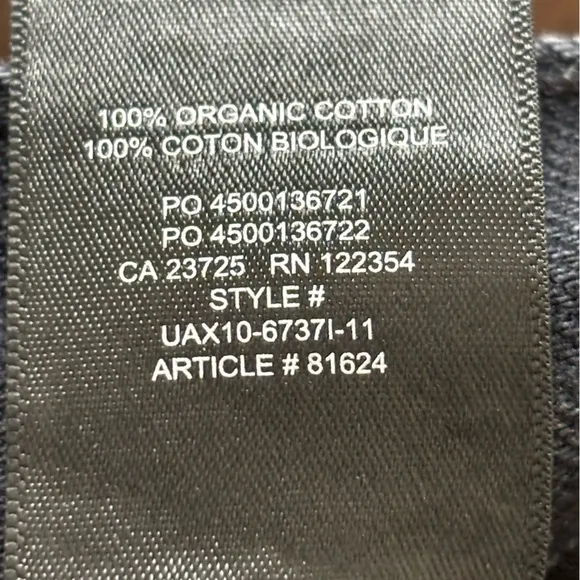 ARITZIA DENIM FORUM 25 Joni Hi-Rise Loose 26L Jean Black Wash Distressed Rips