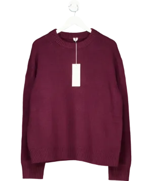 Arket Red Wool Blend Oversized Jumper UK L