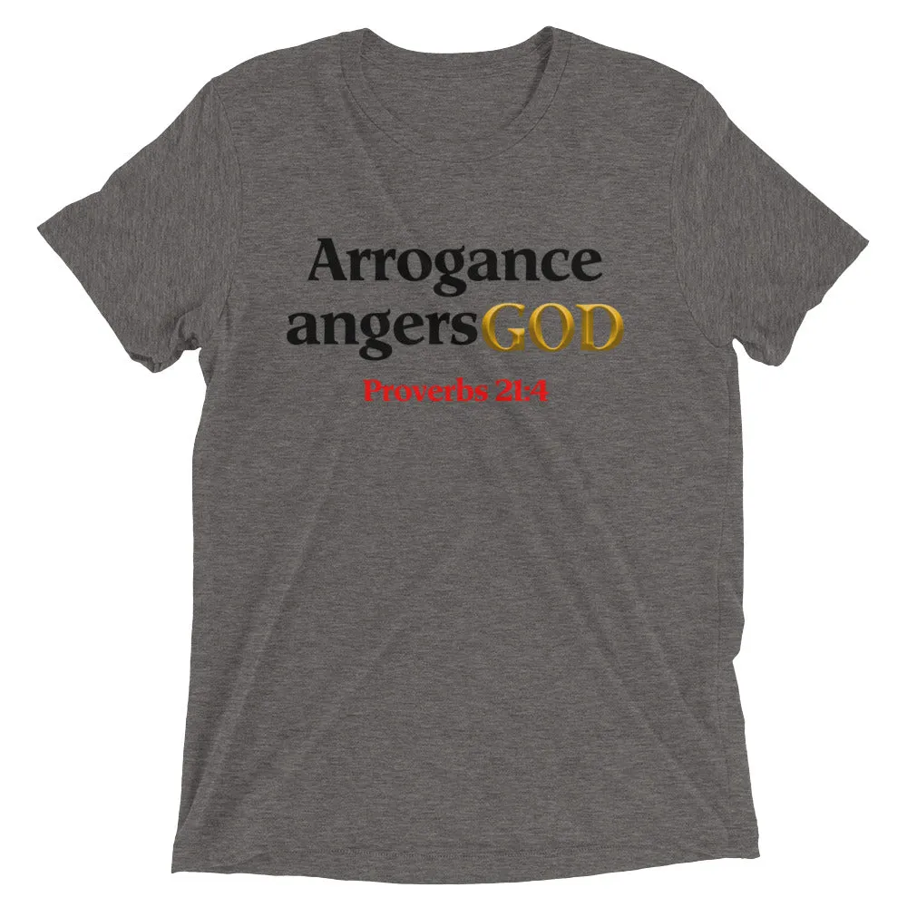 Arrogance angers God Prov. 21: 4
