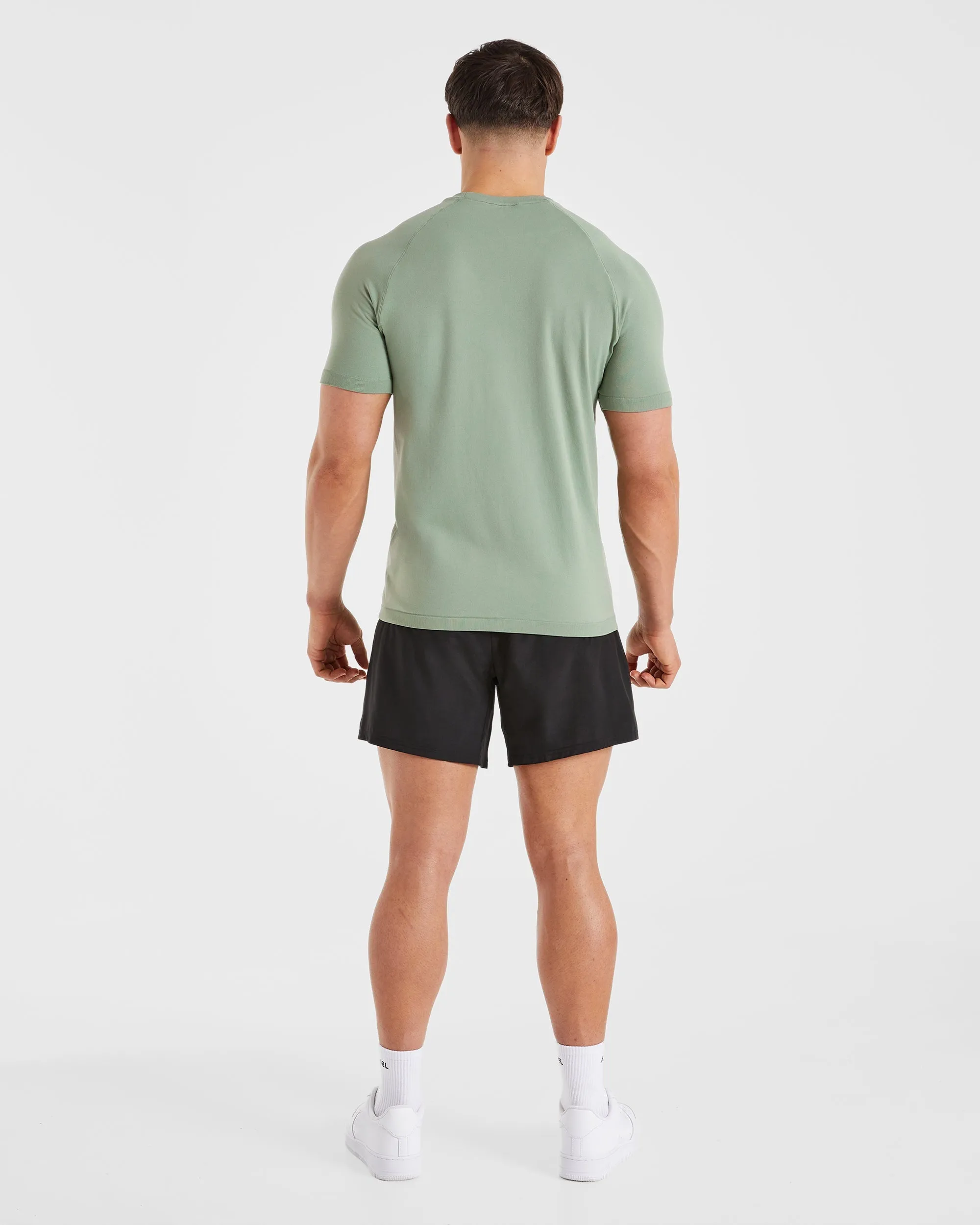 Ascend Seamless T Shirt - Olive Green