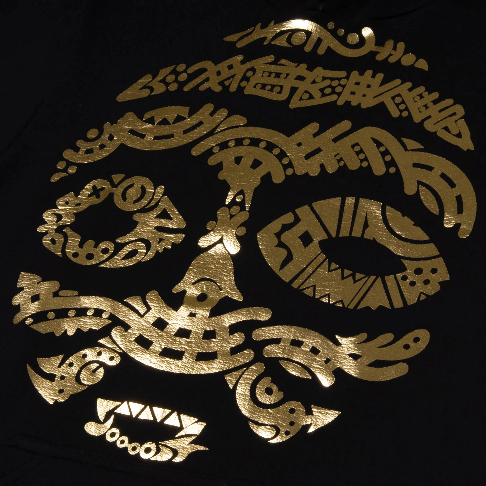 ASHANTI GOLD METTALIC WARRIOR MASK (UNISEX SHORT SLEEVE T-SHIRT)