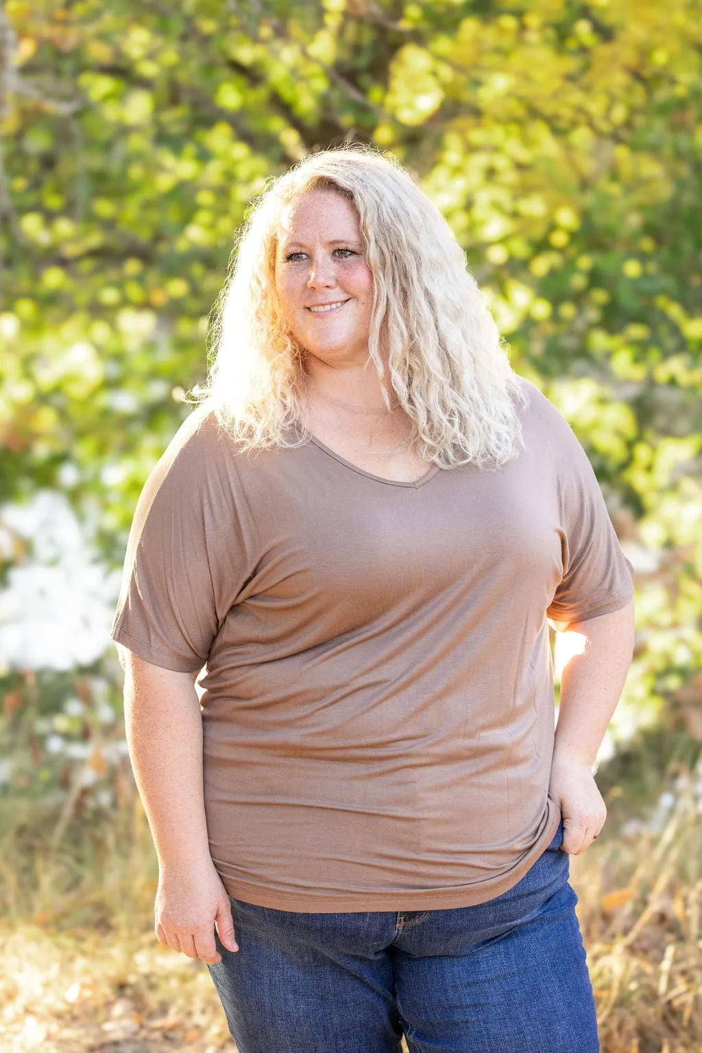 Ashley Ultimate Dolman Tee in Short Sleeve Solids (8 colors)