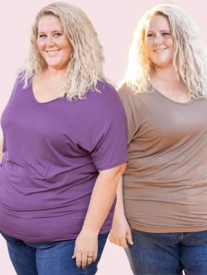 Ashley Ultimate Dolman Tee in Short Sleeve Solids (8 colors)