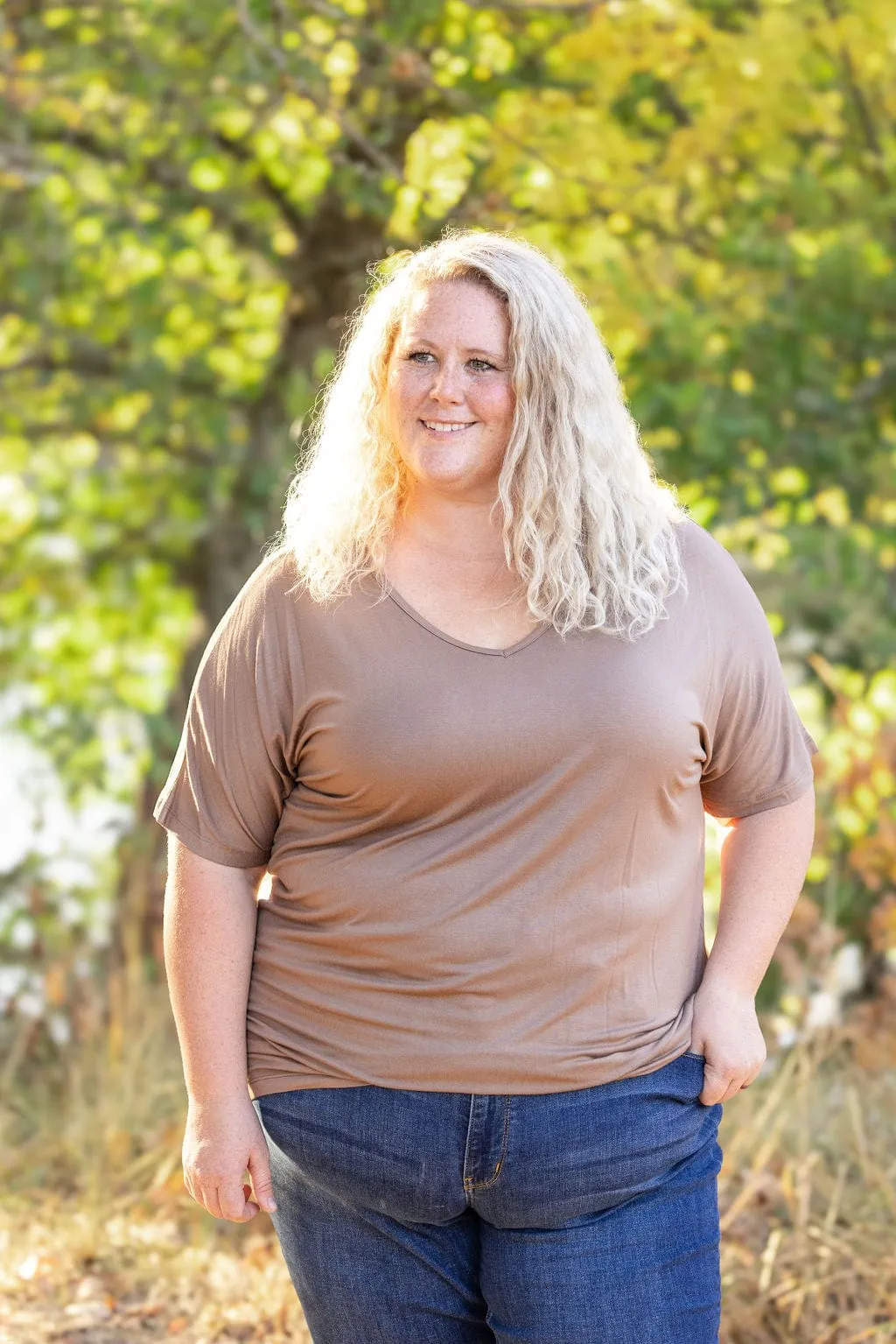 Ashley Ultimate Dolman Tee in Short Sleeve Solids (8 colors)