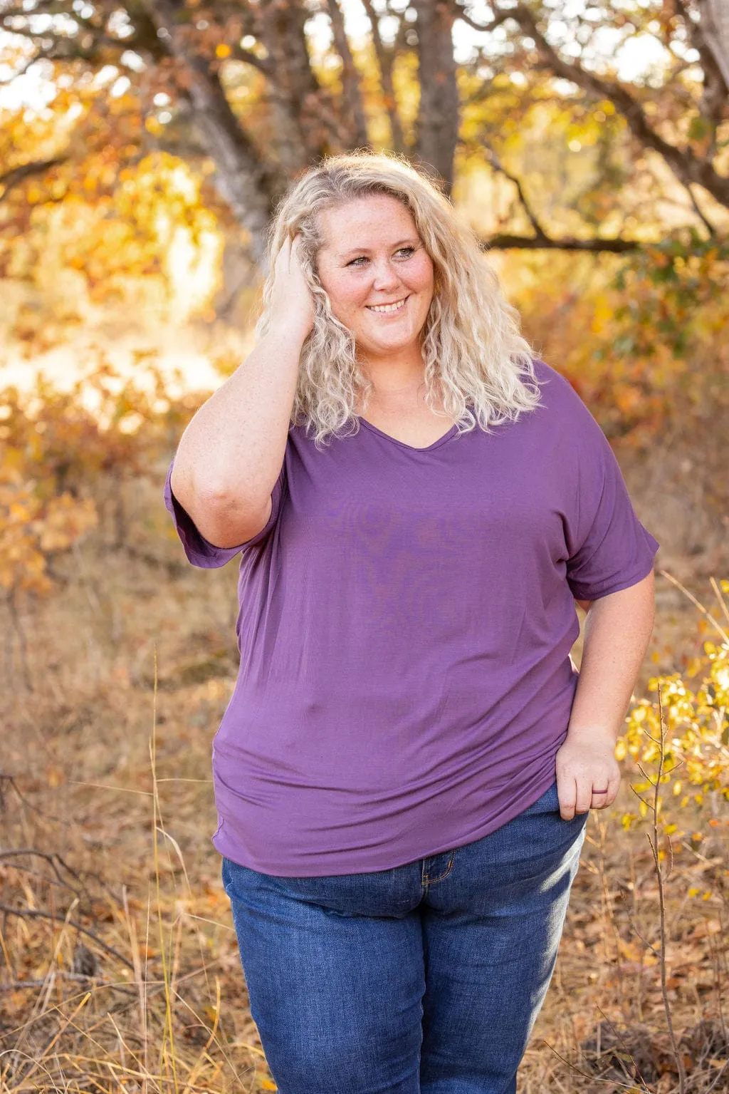 Ashley Ultimate Dolman Tee in Short Sleeve Solids (8 colors)