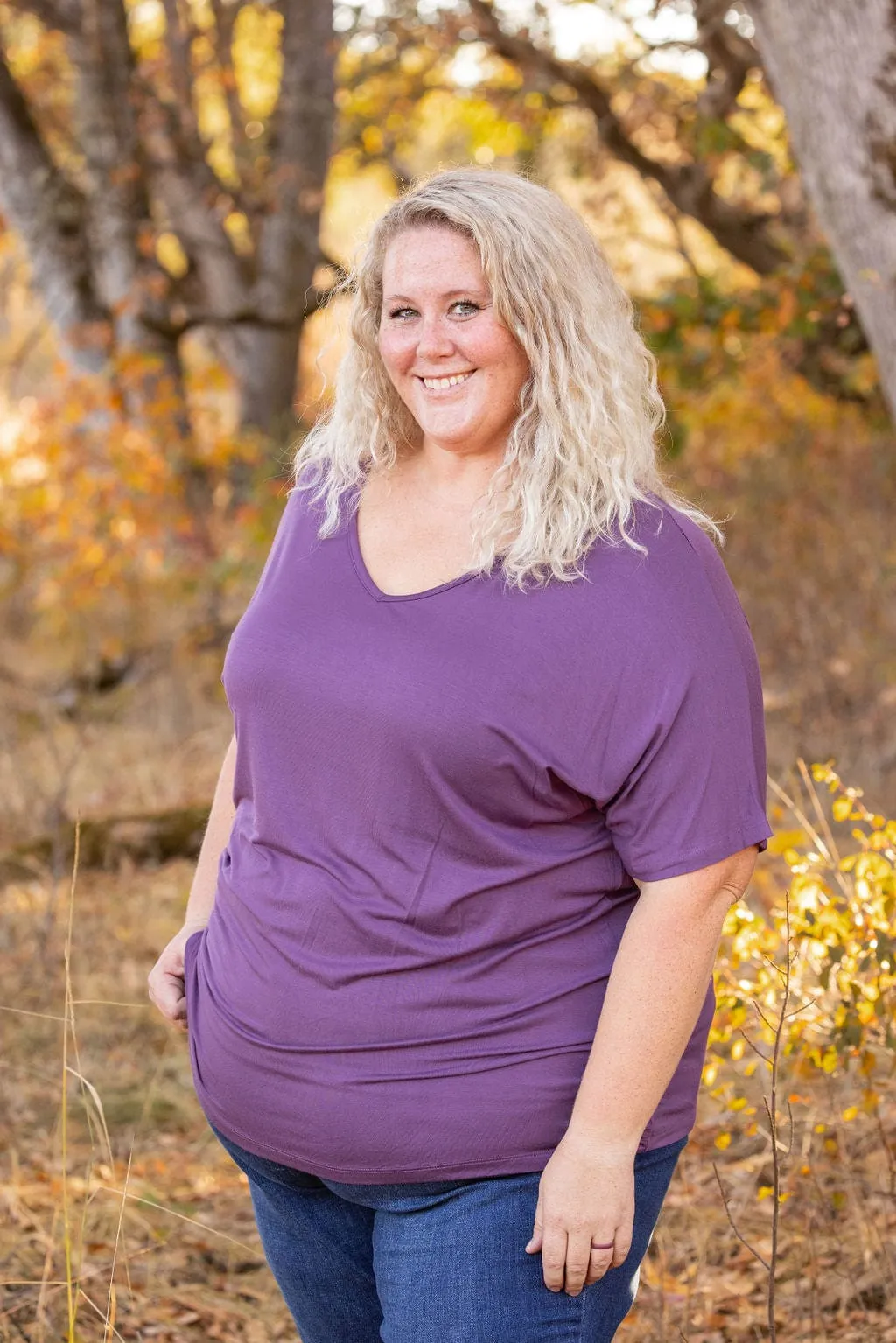 Ashley Ultimate Dolman Tee in Short Sleeve Solids (8 colors)