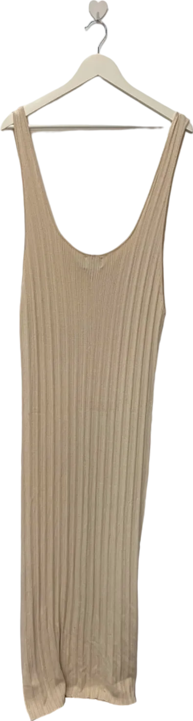 Asos Beige Ribbed Sleeveless Top UK 26