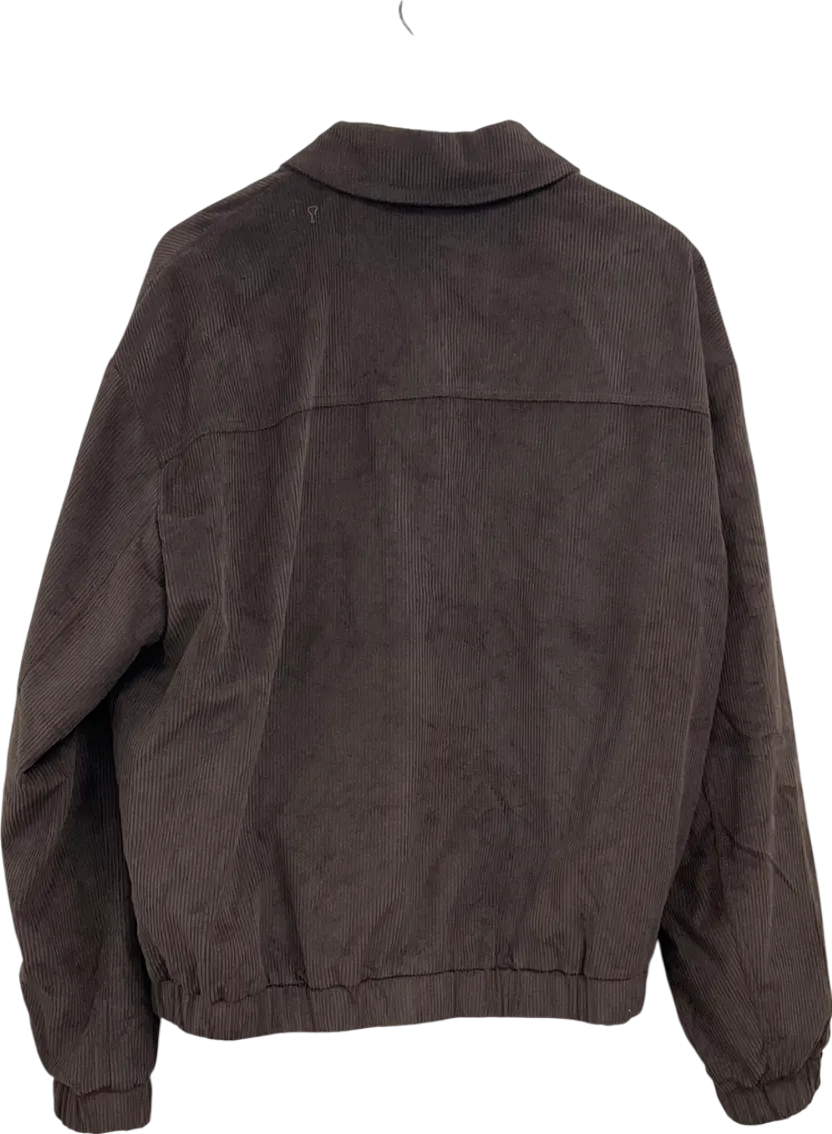 ASOS Brown Oversized Cord Harrington Jacket UK L