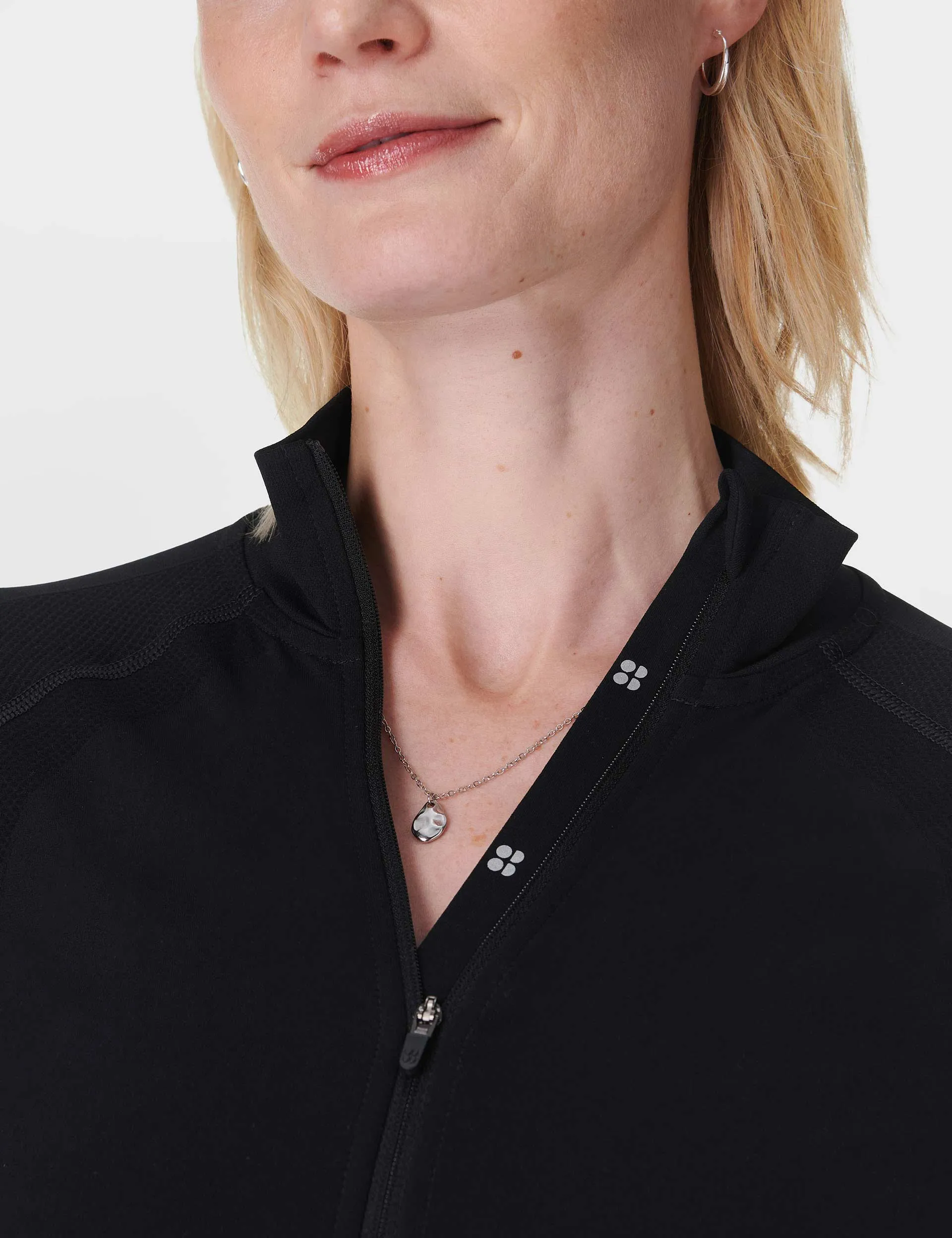 Athlete Seamless Workout Zip Up - Black