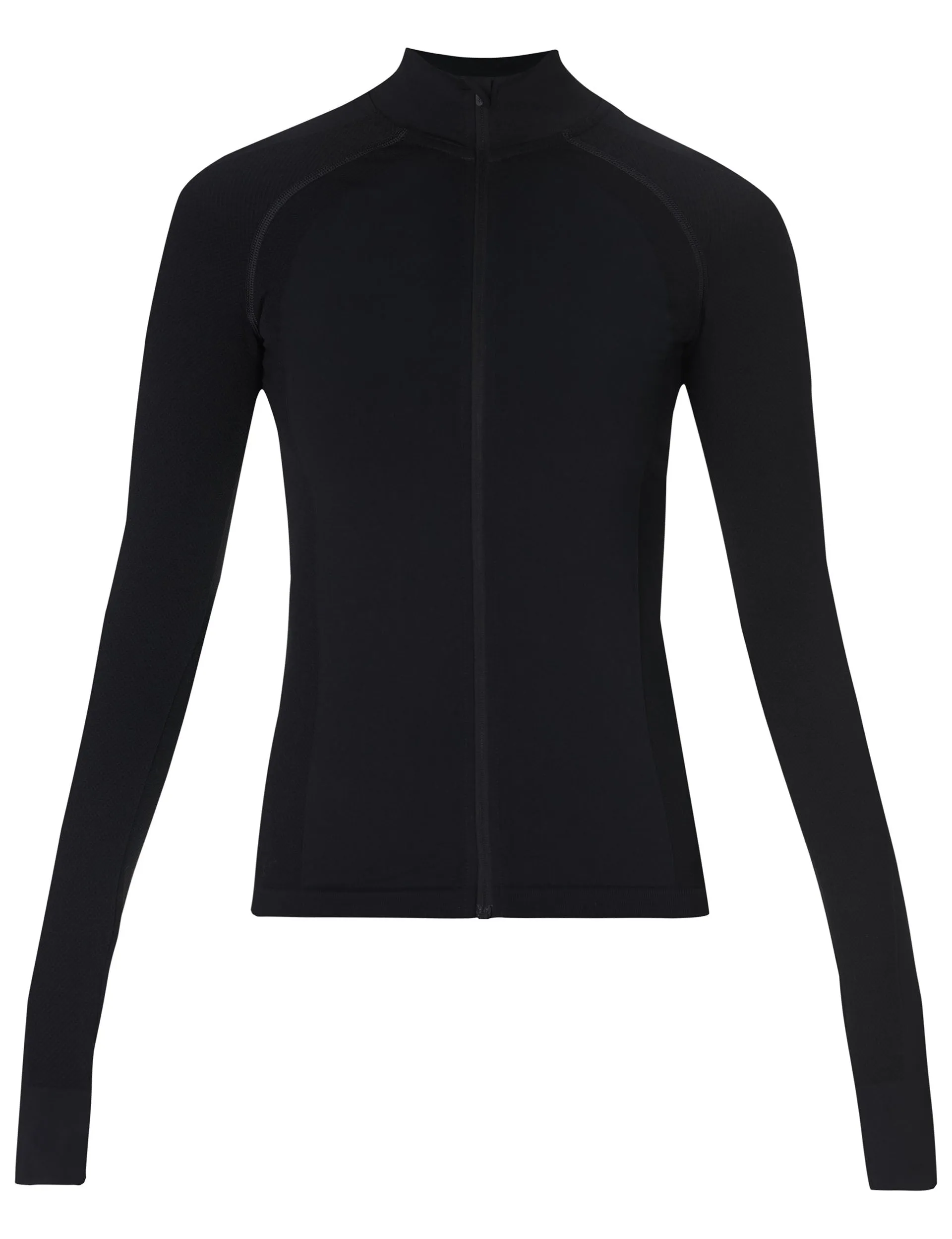 Athlete Seamless Workout Zip Up - Black
