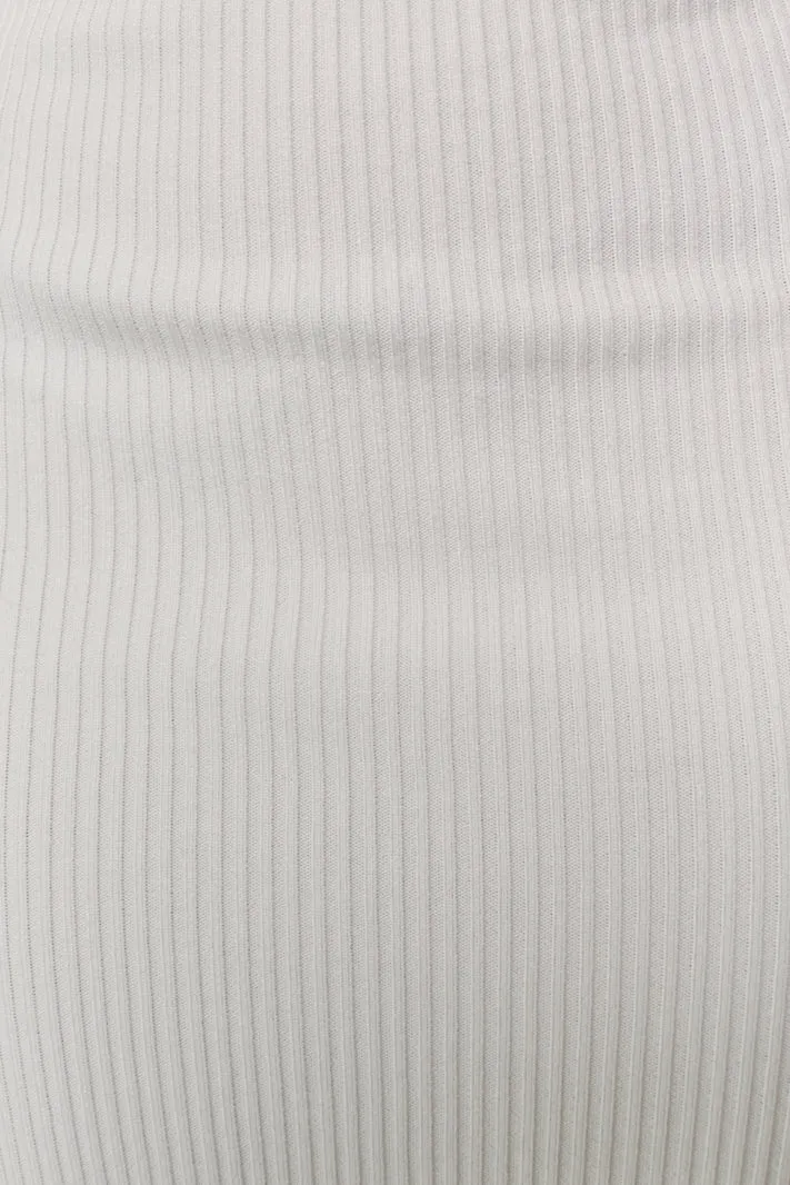 ATIA KNIT TUBE MIDI DRESS - White
