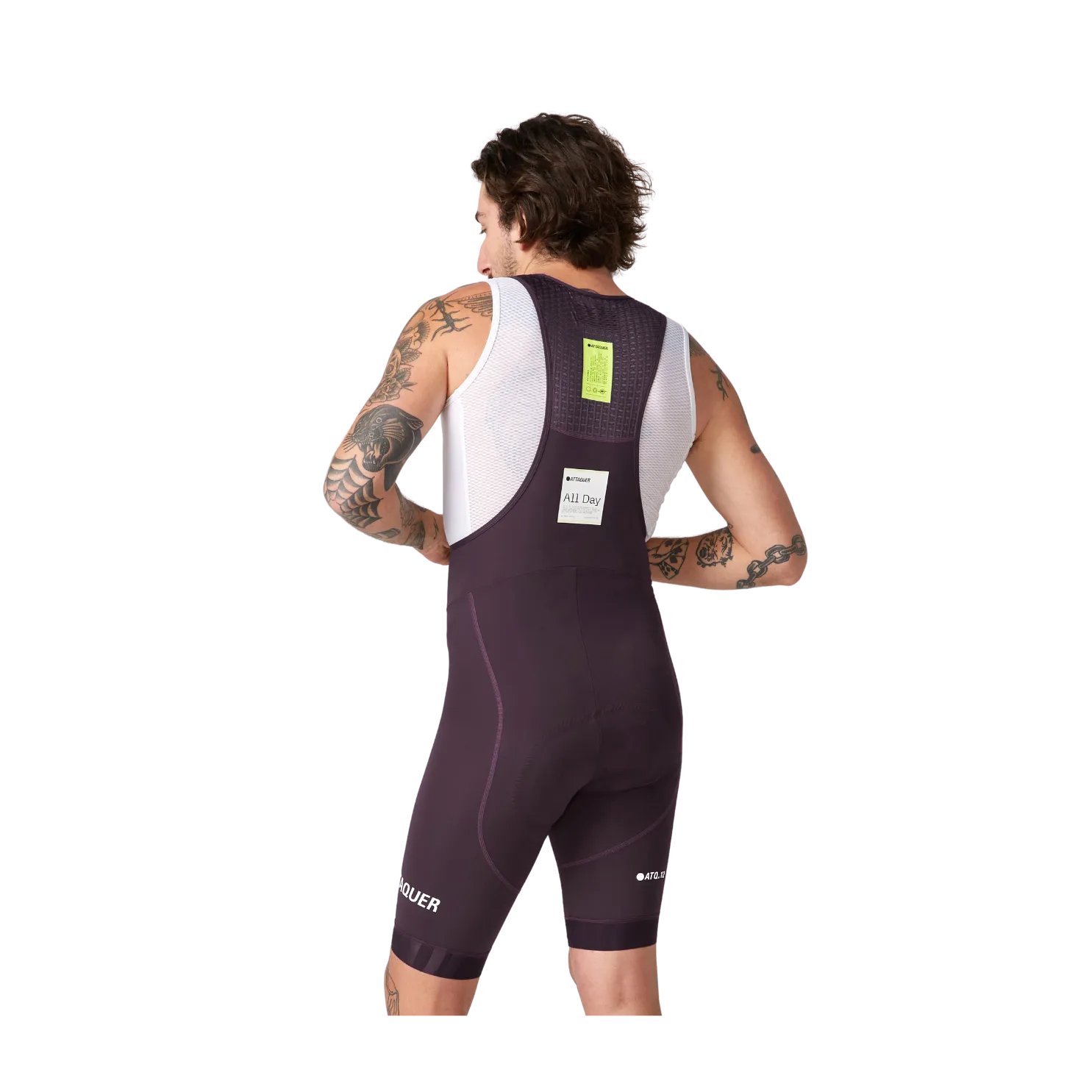 Attaquer All Day Bib Short - Aubergine