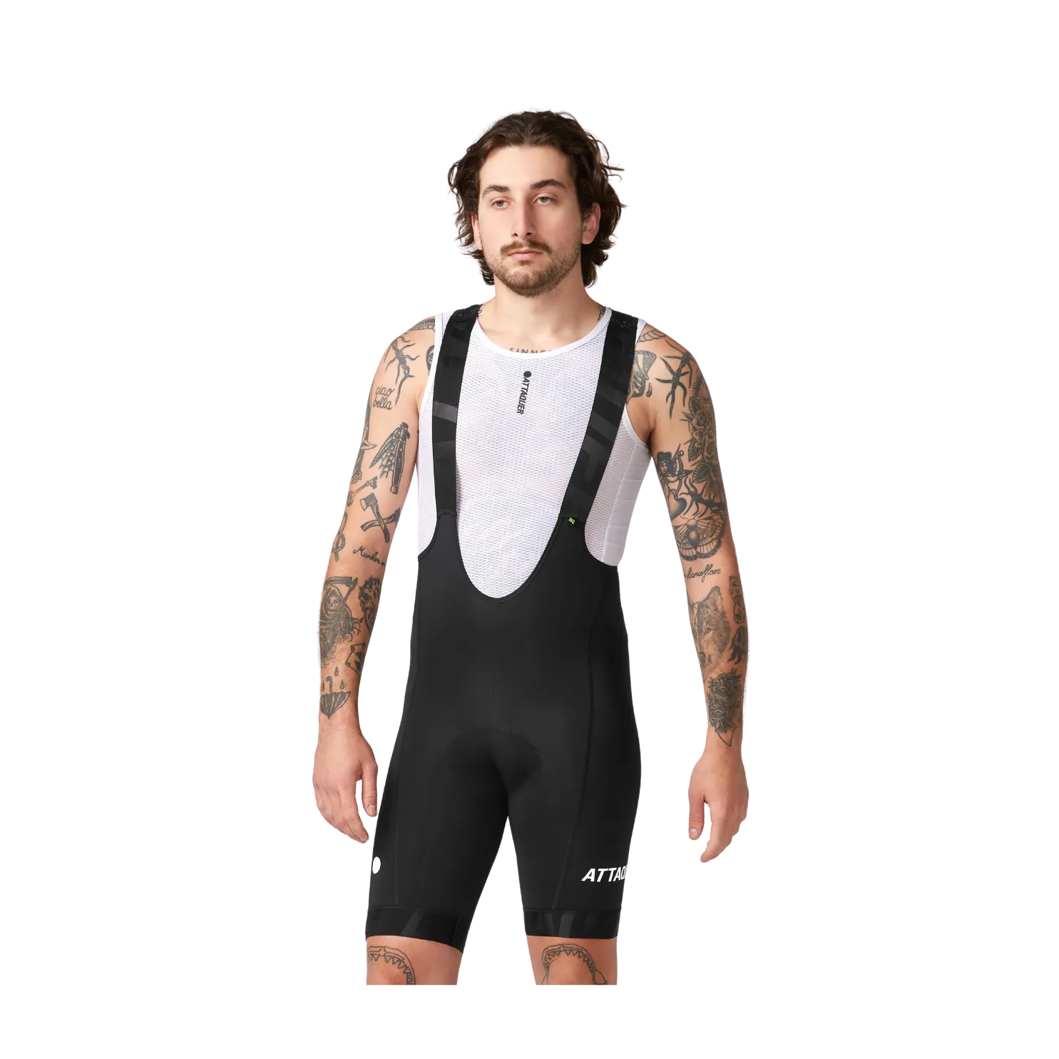 Attaquer All Day Bib Short - Black/White