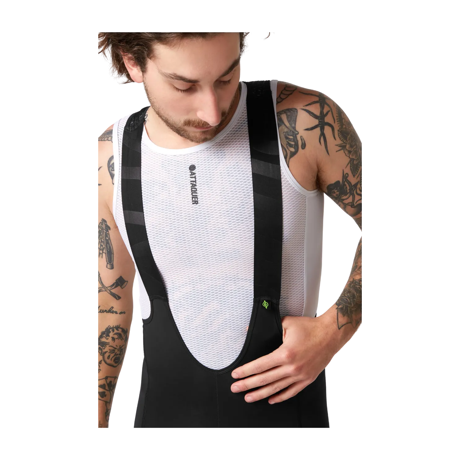 Attaquer All Day Bib Short - Black/White