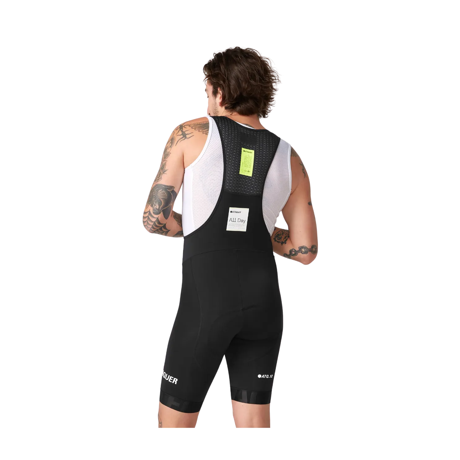 Attaquer All Day Bib Short - Black/White