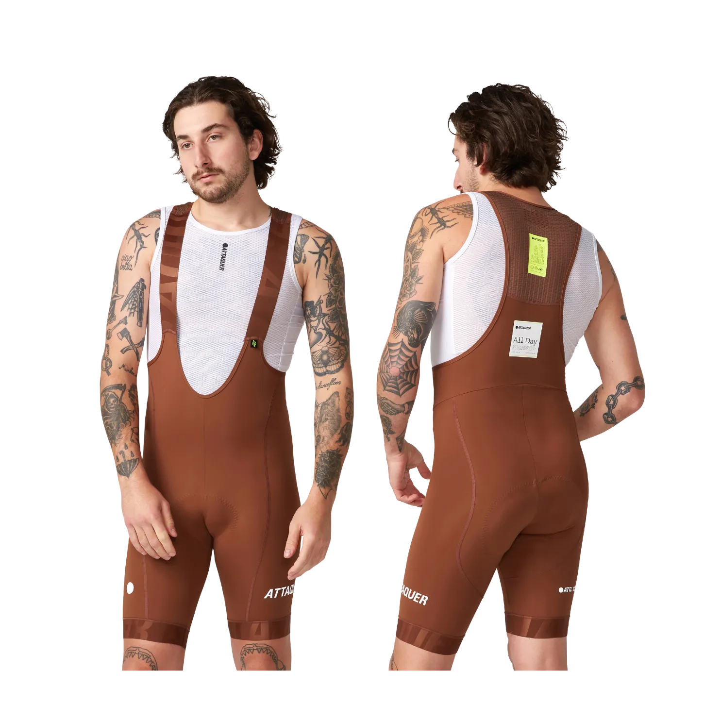 Attaquer All Day Bib Short - Burnt Orange