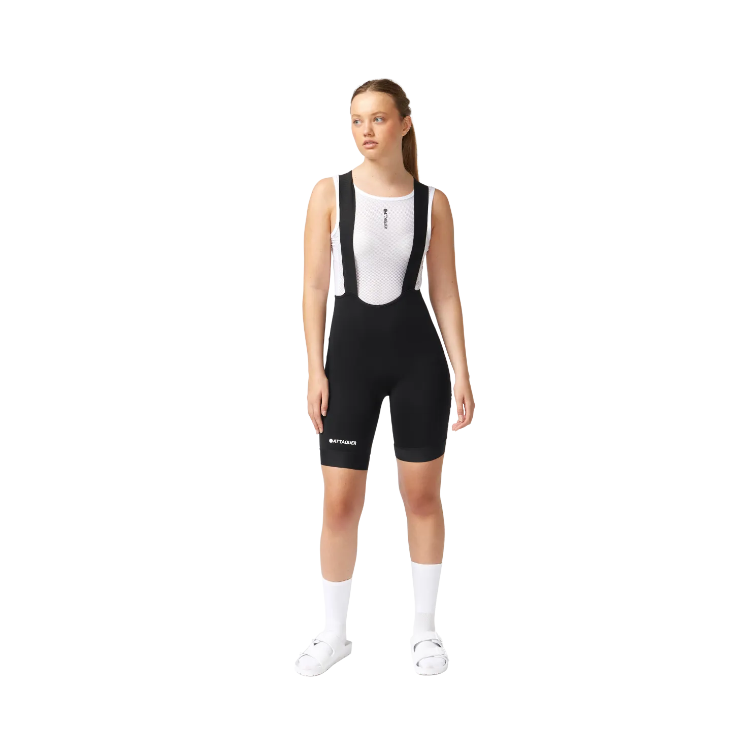 Attaquer Womens Race Bib Short - Black/White