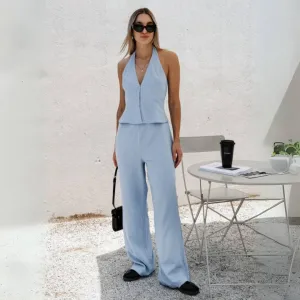 Aubrey™ | Linen Vest & Pants Set