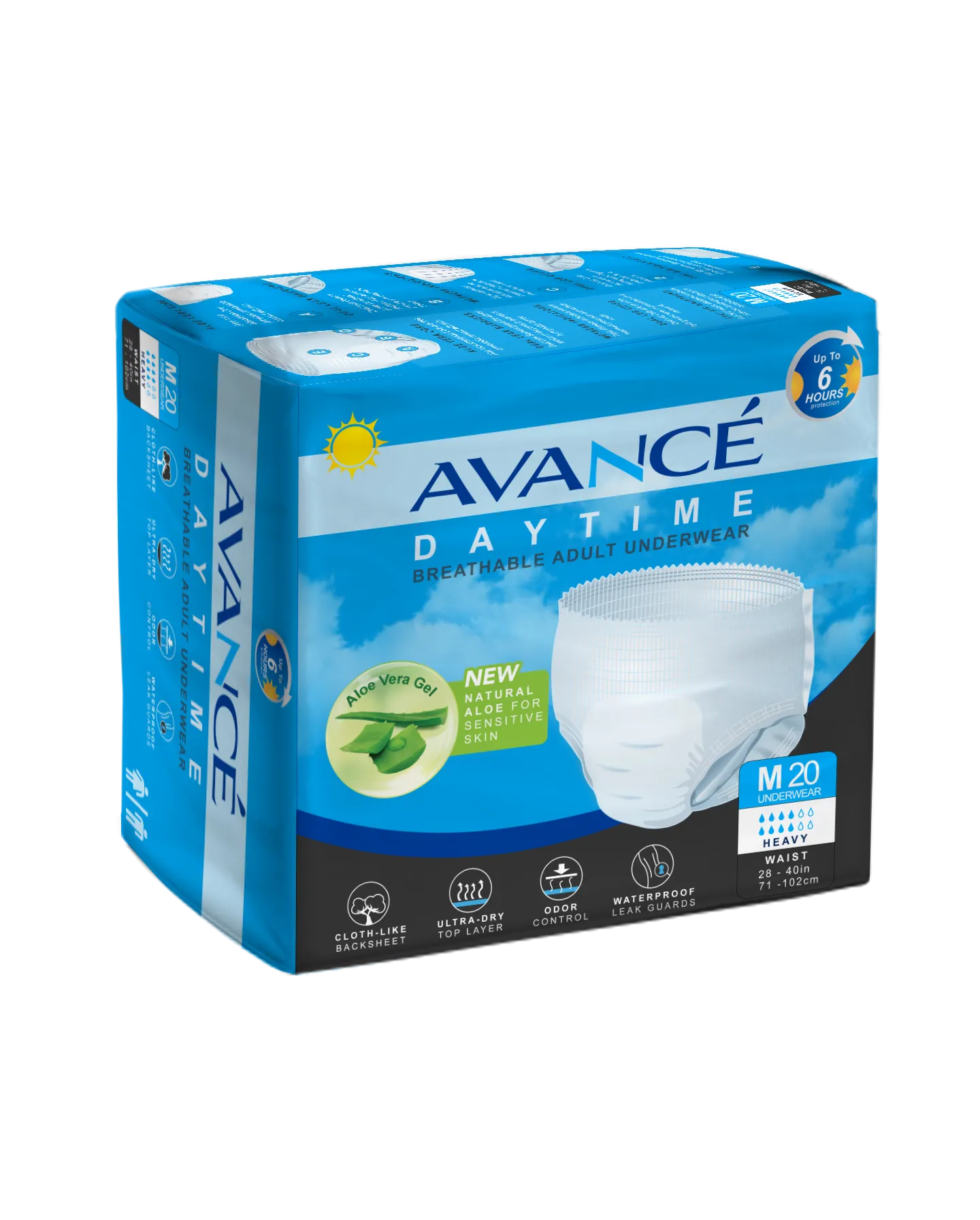 Avancé Aloe Daytime Breathable Adult Protective Underwear Medium