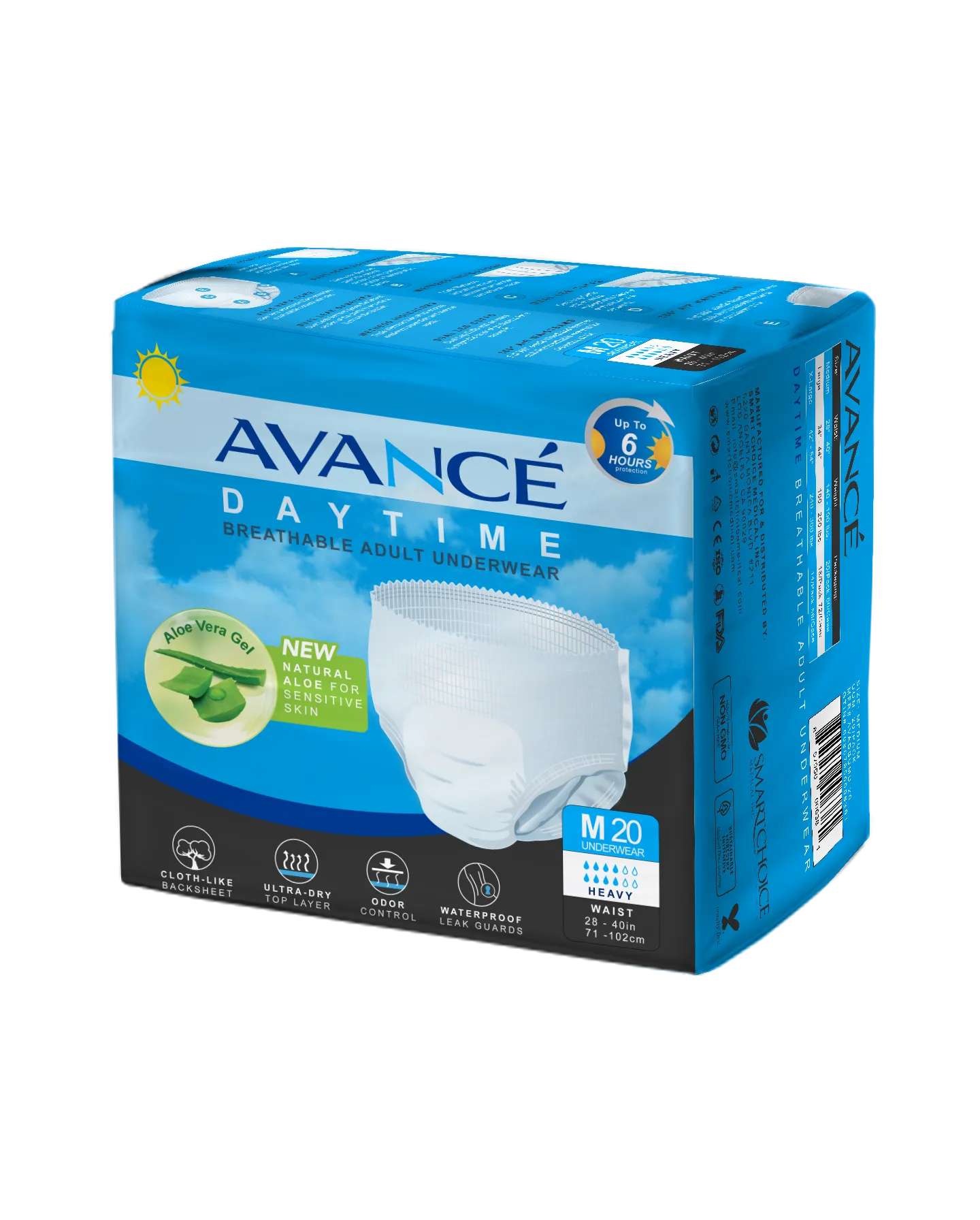 Avancé Aloe Daytime Breathable Adult Protective Underwear Medium