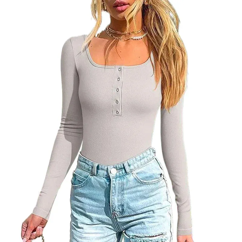Avril® | Ribbed Bodysuit With Long Sleeves