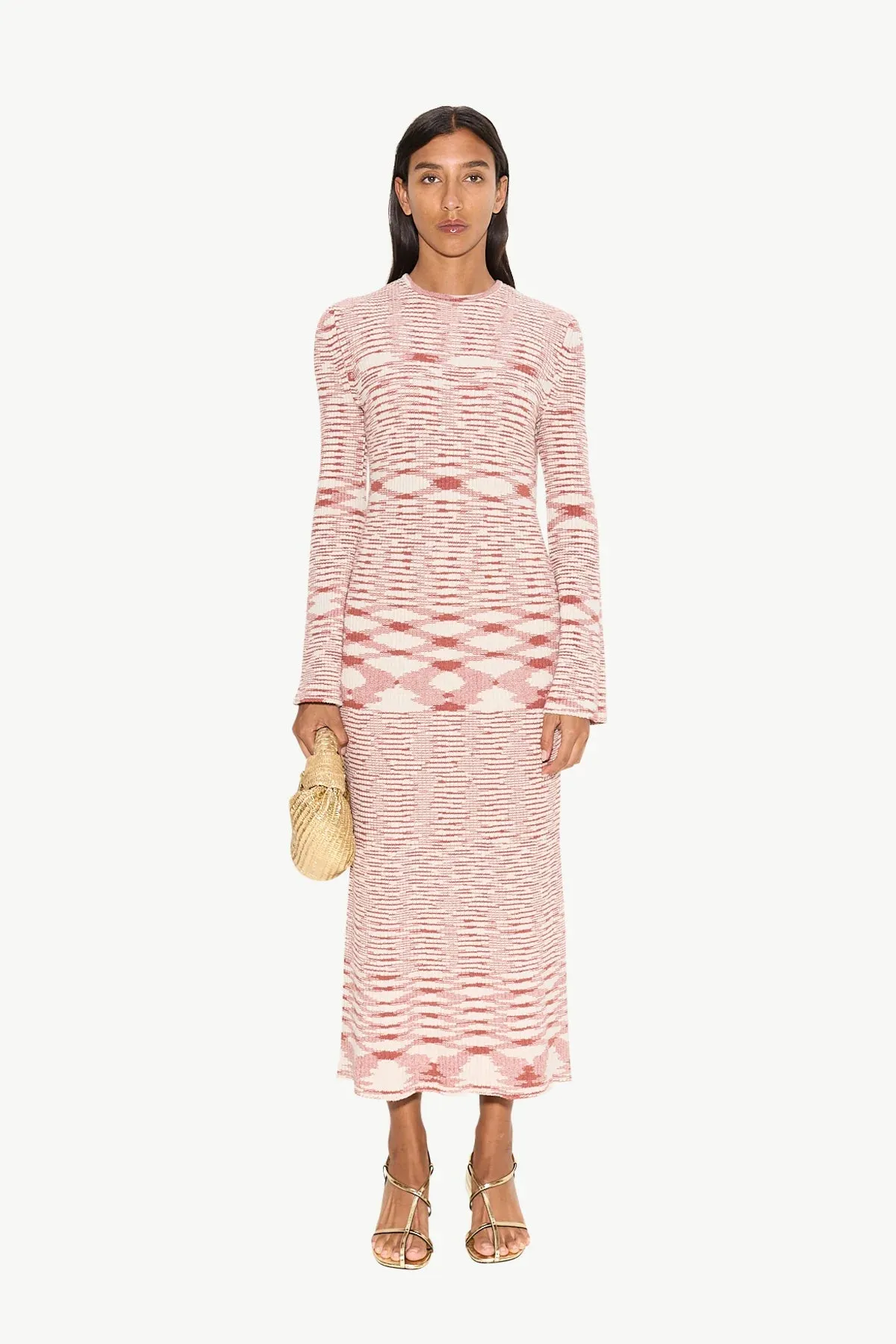 Axon Knit Dress Rust/Rice