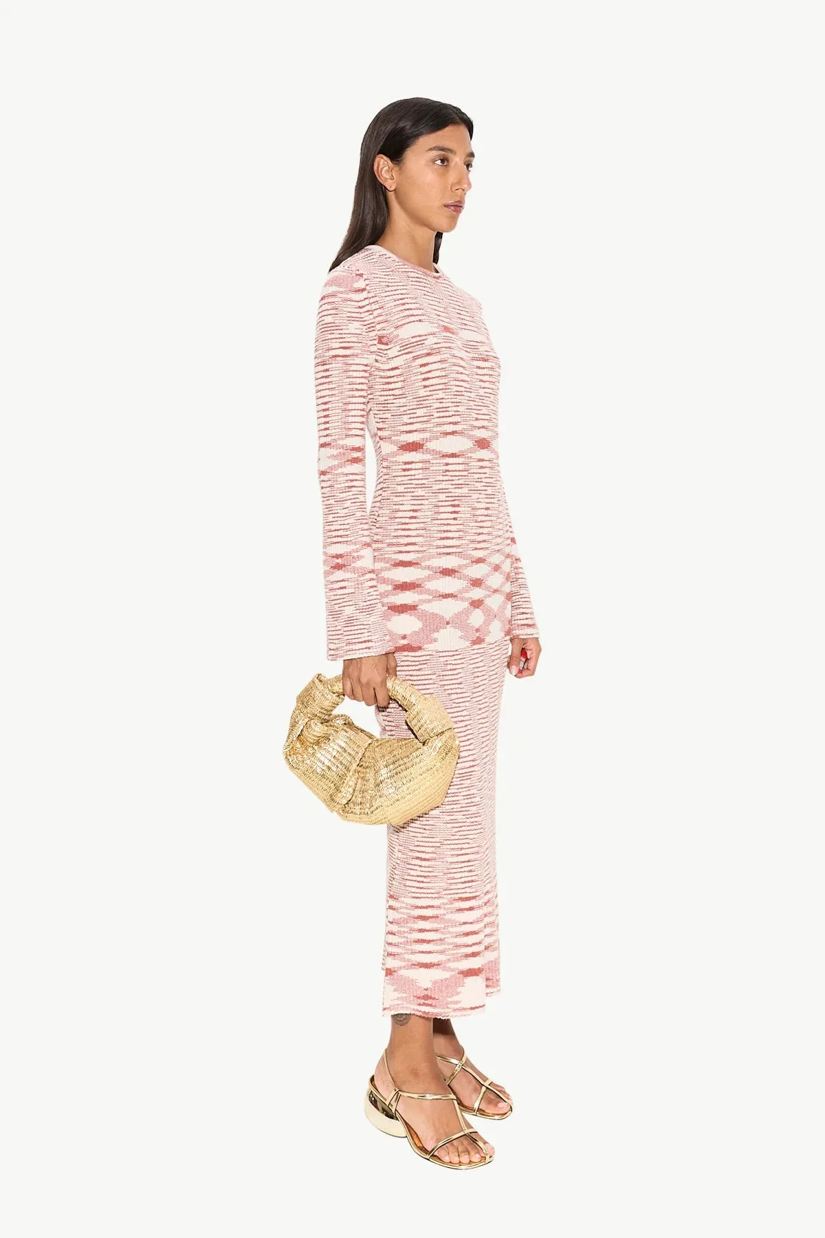 Axon Knit Dress Rust/Rice